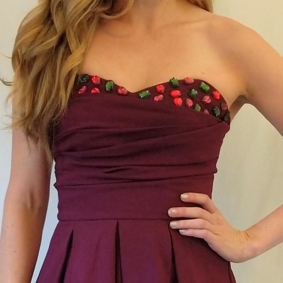 ASOS Embelished Strapless Dress - Picture 2 of 4